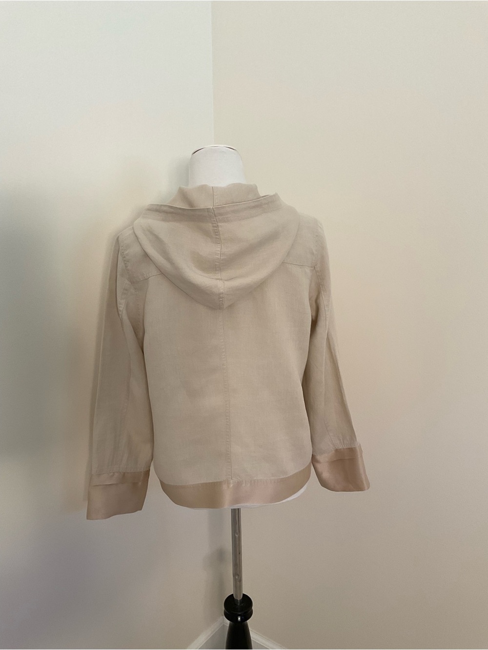 Sigrid Olsen Beige Hooded Utility Jacket - Picture 5 of 9